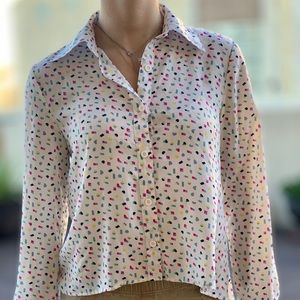 Forever21 white with geometric print high low top